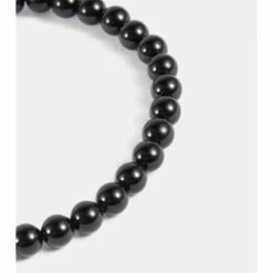 Alexander McQueen Graffiti Bracelet With Obsidian Pearls