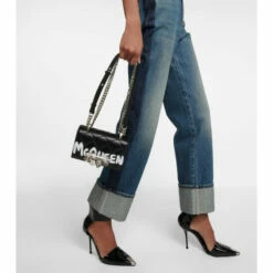 Alexander McQueen Jewelled Satchel Mini Leather Crossbody Bag