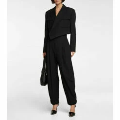 Alexander McQueen High-rise Tapered Wool-blend Pants