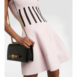 Alexander McQueen Striped Cutout Minidress -Alexander McQueen Sales Store unnamed file 526