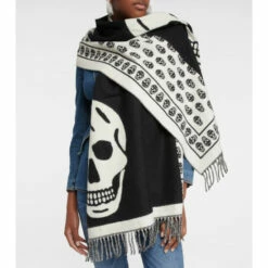 Alexander McQueen Wool Skull Scarf