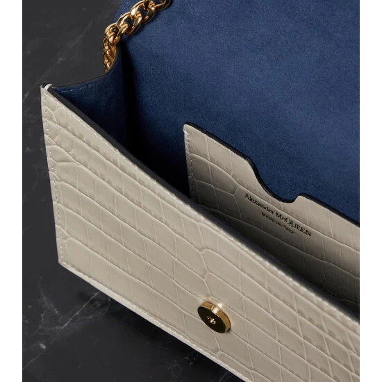 Alexander McQueen Mini Croc-effect Leather Shoulder Bag 2 Alexander McQueen Mini Croc-effect Leather Shoulder Bag - Image 2