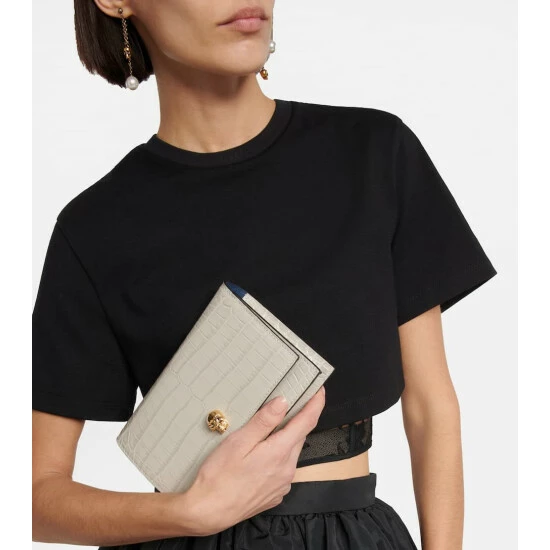 Alexander McQueen Mini Croc-effect Leather Shoulder Bag 5 Alexander McQueen Mini Croc-effect Leather Shoulder Bag - Image 5