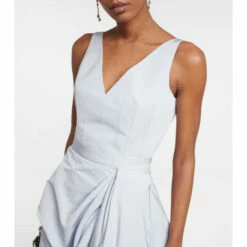 Alexander McQueen Draped Midi Dress -Alexander McQueen Sales Store unnamed file 559