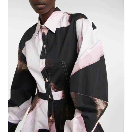 Alexander McQueen Printed Cotton Shirt Dress 3 Alexander McQueen Printed Cotton Shirt Dress - Image 3