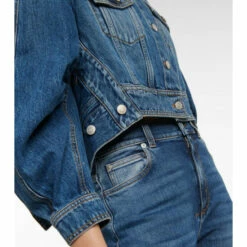 Alexander McQueen Cropped Denim Jacket -Alexander McQueen Sales Store unnamed file 581