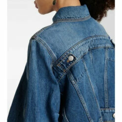 Alexander McQueen Cropped Denim Jacket -Alexander McQueen Sales Store unnamed file 582