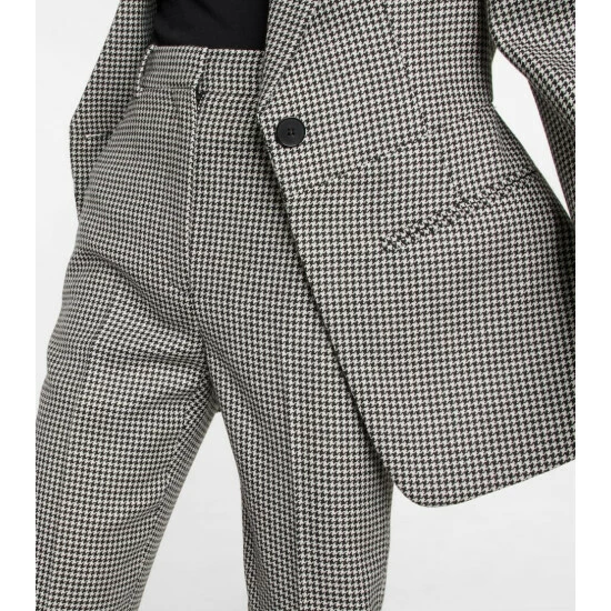 Alexander McQueen Houndstooth Wool Slim-fit Pants 3 Alexander McQueen Houndstooth Wool Slim-fit Pants - Image 3
