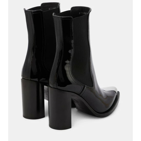Alexander McQueen Punk Patent Leather Ankle Boots 2 Alexander McQueen Punk Patent Leather Ankle Boots - Image 2