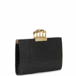 Alexander McQueen Four Ring Small Croc-effect Leather Clutch 6 Alexander McQueen Four Ring Small Croc-effect Leather Clutch -Alexander McQueen Sales Store unnamed file 62