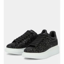 Alexander McQueen Leather-trimmed Glitter Sneakers -Alexander McQueen Sales Store unnamed file 634