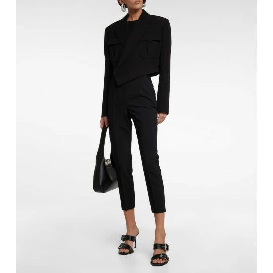 Alexander McQueen High-rise Straight Wool Pants 1 Alexander McQueen High-rise Straight Wool Pants