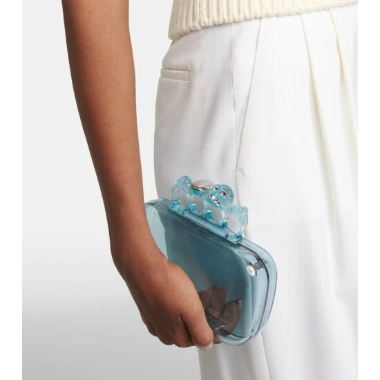 Alexander McQueen Four Ring Embellished Clutch 1 Alexander McQueen Four Ring Embellished Clutch