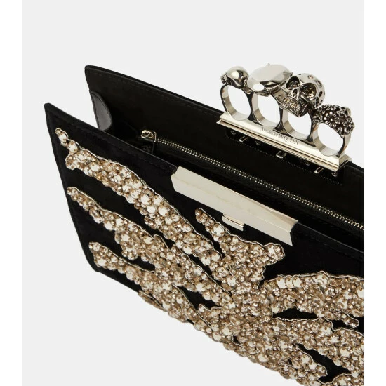 Alexander McQueen Four Ring Small Embellished Clutch 2 Alexander McQueen Four Ring Small Embellished Clutch - Image 2