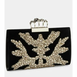 Alexander McQueen Four Ring Small Embellished Clutch 6 Alexander McQueen Four Ring Small Embellished Clutch -Alexander McQueen Sales Store unnamed file 663