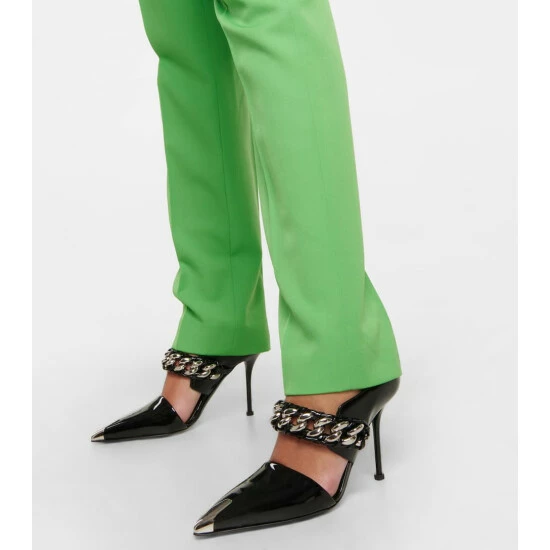 Alexander McQueen Punk Chain-detail Patent Leather Mules 3 Alexander McQueen Punk Chain-detail Patent Leather Mules - Image 3