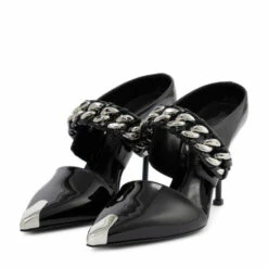 Alexander McQueen Punk Chain-detail Patent Leather Mules 8 Alexander McQueen Punk Chain-detail Patent Leather Mules -Alexander McQueen Sales Store unnamed file 670