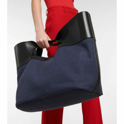 Alexander McQueen The Bow Leather And Denim Tote Bag -Alexander McQueen Sales Store unnamed file 726