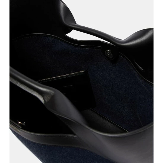 Alexander McQueen The Bow Leather And Denim Tote Bag 2 Alexander McQueen The Bow Leather And Denim Tote Bag - Image 2