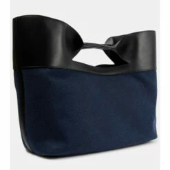 Alexander McQueen The Bow Leather And Denim Tote Bag 7 Alexander McQueen The Bow Leather And Denim Tote Bag -Alexander McQueen Sales Store unnamed file 728