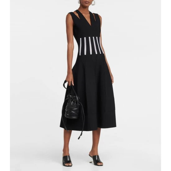 Alexander McQueen Cutout Midi Dress 1 Alexander McQueen Cutout Midi Dress