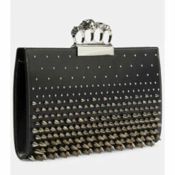 Alexander McQueen Four Ring Embellished Leather Clutch -Alexander McQueen Sales Store unnamed file 738