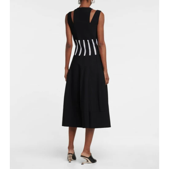 Alexander McQueen Cutout Midi Dress 2 Alexander McQueen Cutout Midi Dress - Image 2