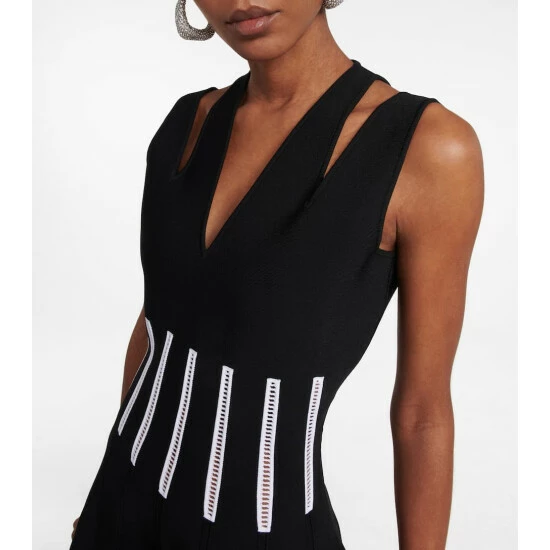 Alexander McQueen Cutout Midi Dress 3 Alexander McQueen Cutout Midi Dress - Image 3