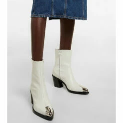 Alexander McQueen Embellished Leather Ankle Boots -Alexander McQueen Sales Store unnamed file 784