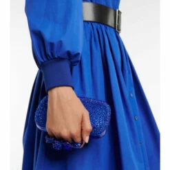 Alexander McQueen Four Ring Crystal-embellished Clutch