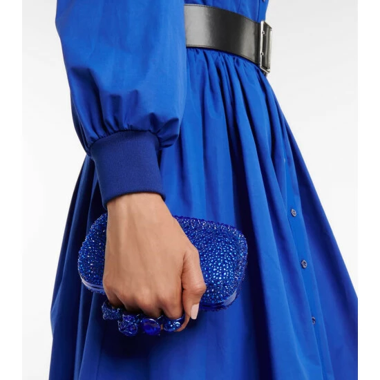 Alexander McQueen Four Ring Crystal-embellished Clutch 1 Alexander McQueen Four Ring Crystal-embellished Clutch