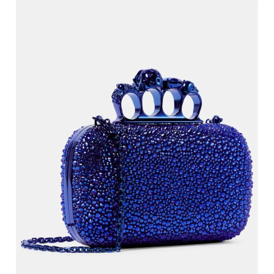Alexander McQueen Four Ring Crystal-embellished Clutch 3 Alexander McQueen Four Ring Crystal-embellished Clutch - Image 3