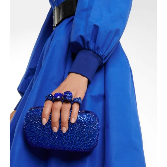 Alexander McQueen Four Ring Crystal-embellished Clutch 5 Alexander McQueen Four Ring Crystal-embellished Clutch - Image 5