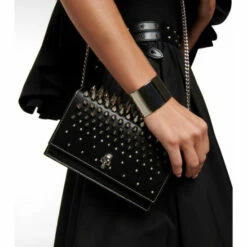 Alexander McQueen Skull Small Embellished Leather Crossbody Bag