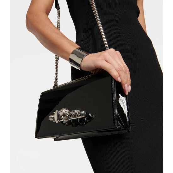 Alexander McQueen Jewelled Satchel Leather Crossbody Bag 1 Alexander McQueen Jewelled Satchel Leather Crossbody Bag