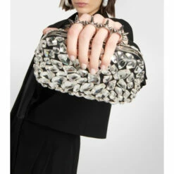 Alexander McQueen Four Ring Embellished Leather Clutch 11 Alexander McQueen Four Ring Embellished Leather Clutch -Alexander McQueen Sales Store unnamed file 82