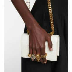 Alexander McQueen Jewelled Satchel Mini Leather Crossbody Bag