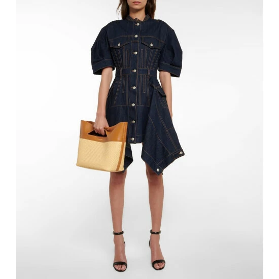 Alexander McQueen The Bow Leather And Raffia-effect Tote Bag 4 Alexander McQueen The Bow Leather And Raffia-effect Tote Bag - Image 4