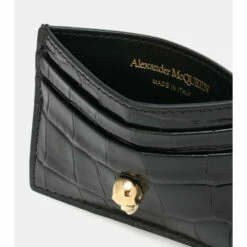 Alexander McQueen Croc-effect Leather Cardholder