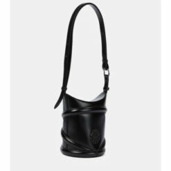 Alexander McQueen Curve Small Leather Bucket Bag -Alexander McQueen Sales Store unnamed file 858