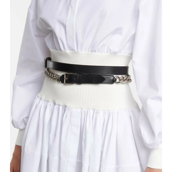Alexander McQueen Embellished Leather Belt 1 Alexander McQueen Embellished Leather Belt