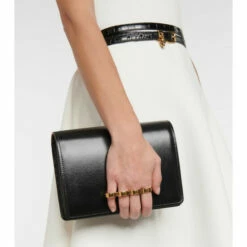 Alexander McQueen Four Ring Leather Shoulder Bag