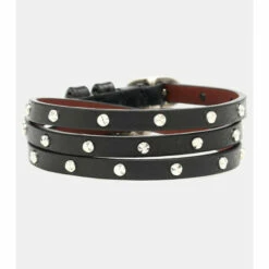 Alexander McQueen Embellished Leather Bracelet