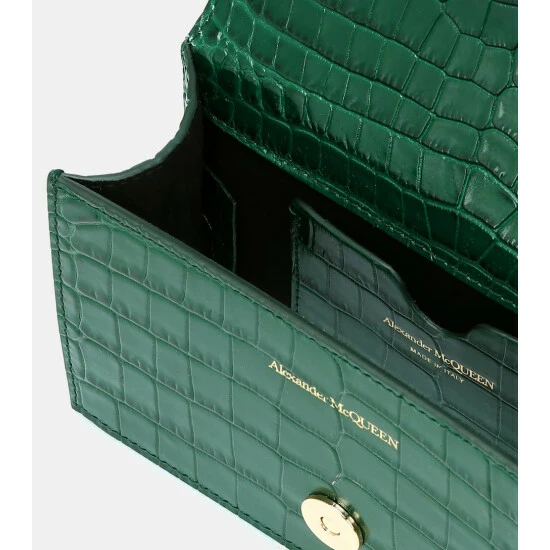 Alexander McQueen Jewelled Satchel Croc-effect Crossbody Bag 2 Alexander McQueen Jewelled Satchel Croc-effect Crossbody Bag - Image 2