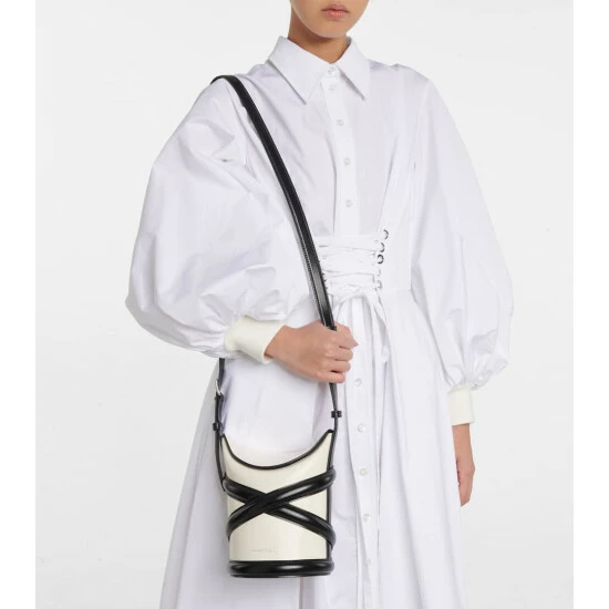 Alexander McQueen The Curve Small Leather Shoulder Bag 1 Alexander McQueen The Curve Small Leather Shoulder Bag