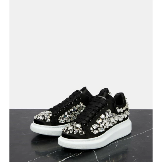 Alexander McQueen Oversized Crystal-embellished Sneakers 4 Alexander McQueen Oversized Crystal-embellished Sneakers - Image 4