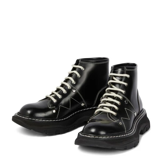 Alexander McQueen Tread Patent Leather Ankle Boots 4 Alexander McQueen Tread Patent Leather Ankle Boots - Image 4