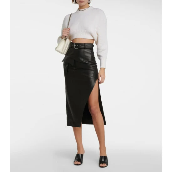 Alexander McQueen Cropped Wool Sweater 1 Alexander McQueen Cropped Wool Sweater